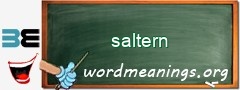 WordMeaning blackboard for saltern